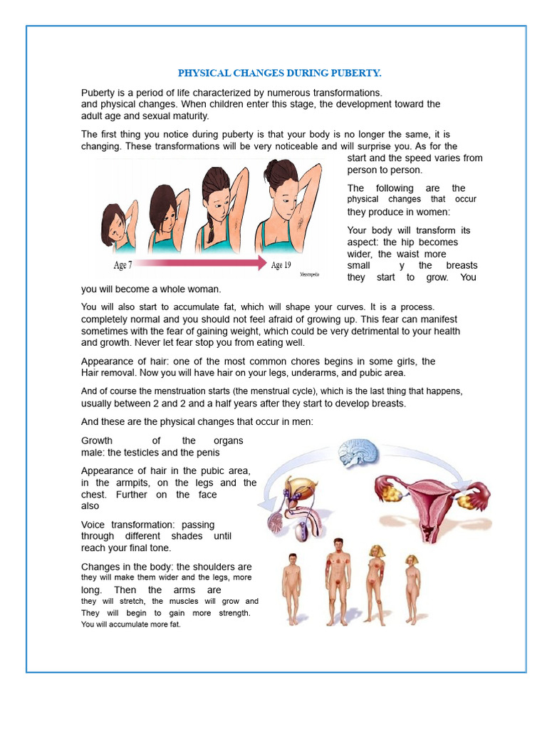 Physical Changes During Puberty | PDF | Adolescence | Puberty