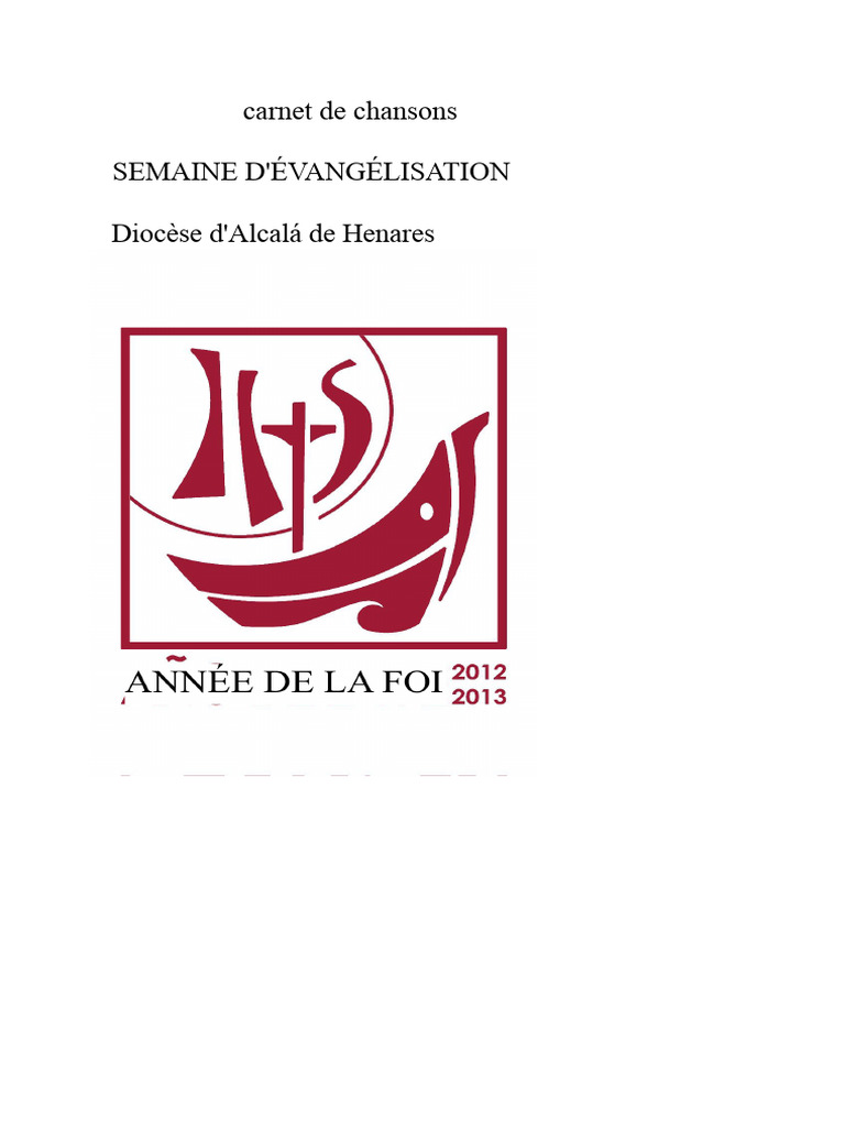 Chants de louange pour évangélisation | PDF | Saint-Esprit | Jésus