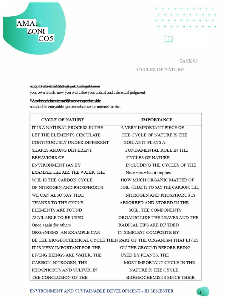 Understanding Nature's Cycles | PDF | Organic Matter | Soil