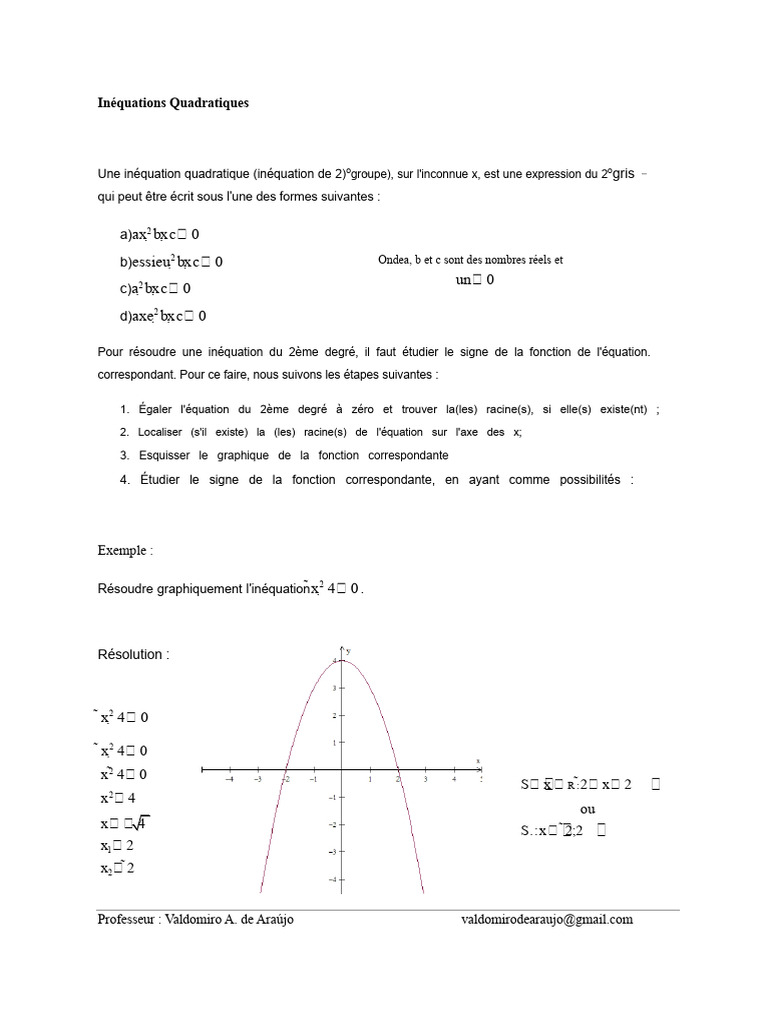 Inéquations Quadratiques | PDF | Fonction monotone | Théorie des nombres