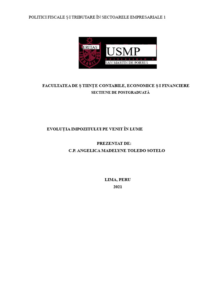 Evoluția Impozitului Pe Venit În Lume | PDF
