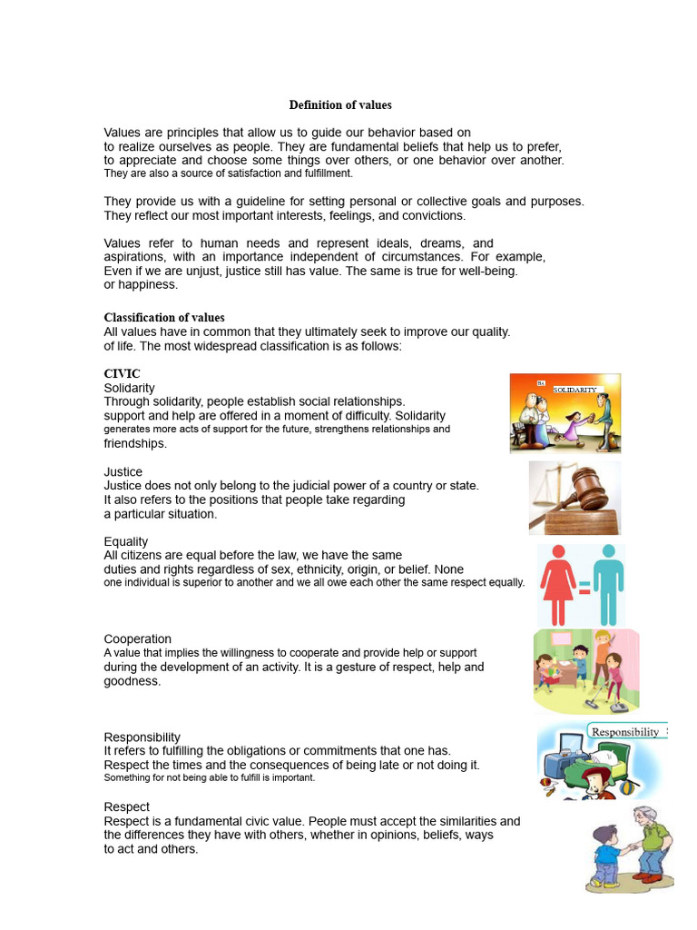 Classification of Values | PDF | Value (Ethics) | Thought