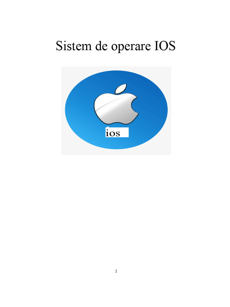 Sistem de Operare IOS | PDF