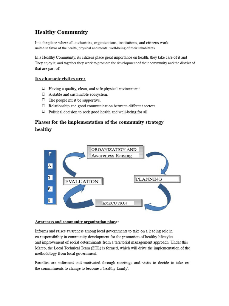 Healthy Community | PDF | Well Being | Health Promotion