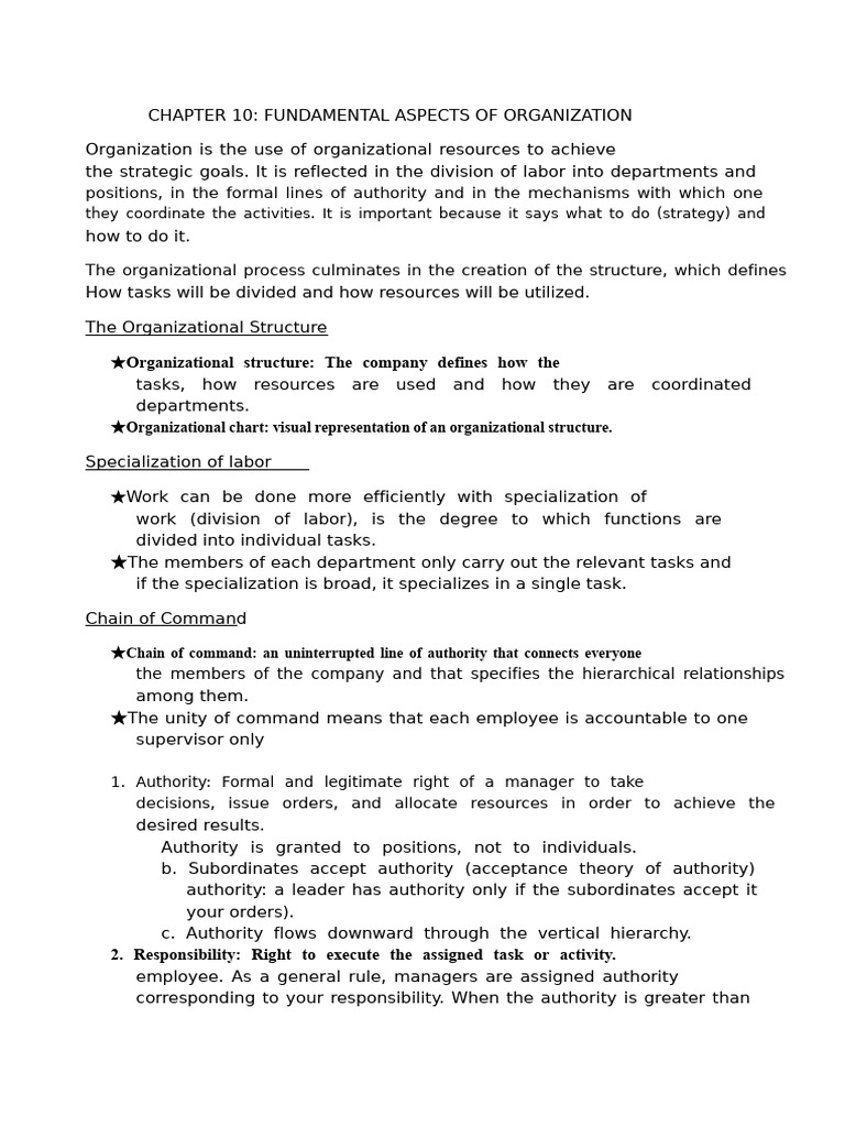 Key Concepts of Organizational Structure | PDF | Recruitment | Human ...