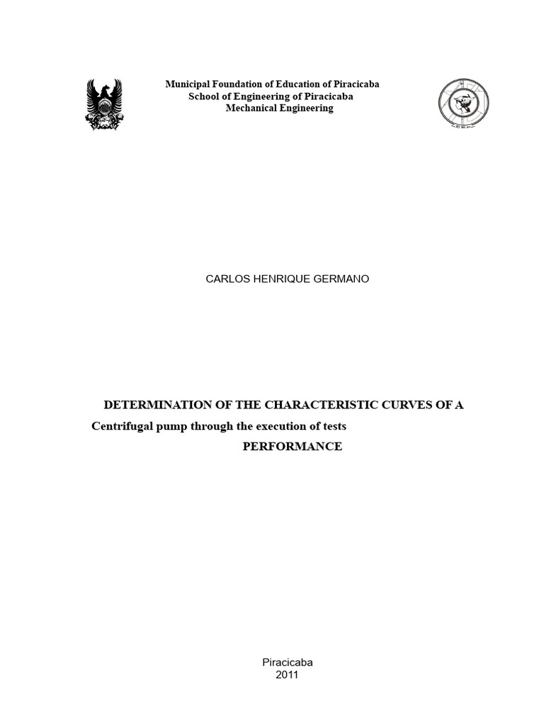 Centrifugal Pump Performance Testing | PDF | Pump | Fluid Dynamics