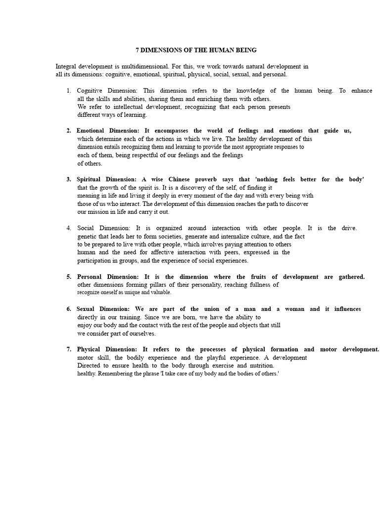 Understanding Human Dimensions | PDF | Feeling | Emotions