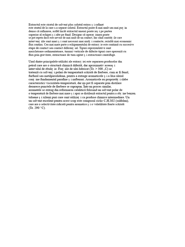 Extractul Și Rafinarea | PDF