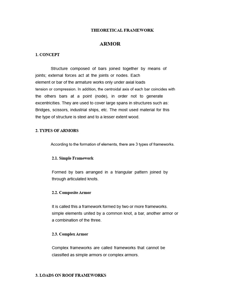 Theoretical Framework Armatures | PDF | Structural Load | Truss