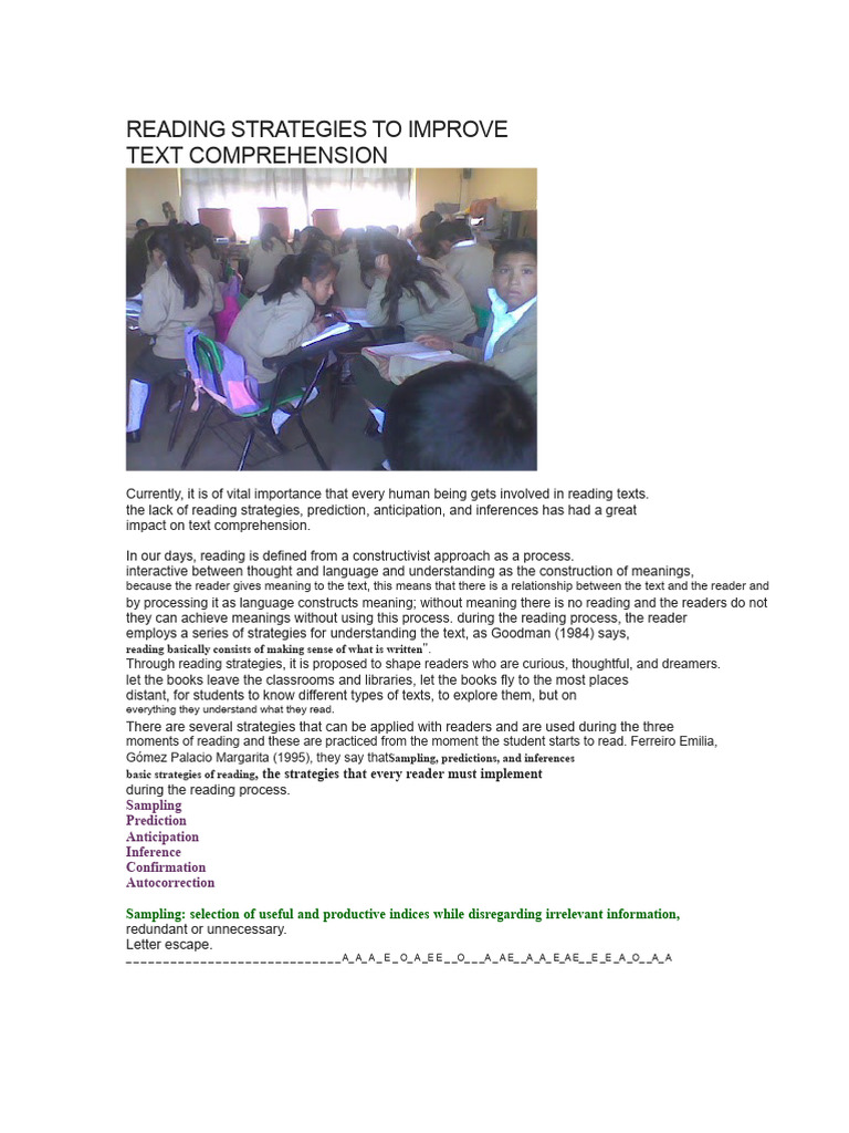 Effective Reading Strategies for Comprehension | PDF | Reading ...