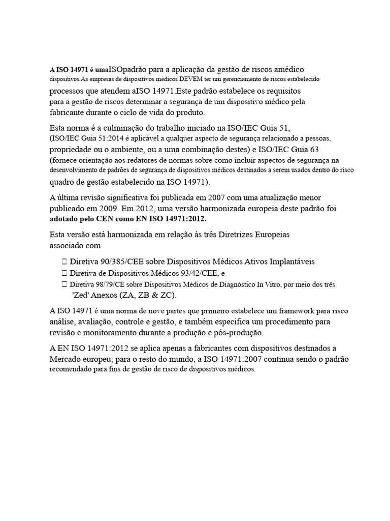 Iso 14975 | PDF | Avaliação de risco | Avaliação do ciclo de vida