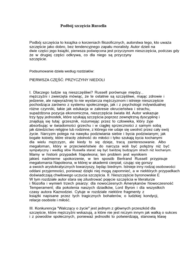 Podbój Szczęścia Russella | PDF