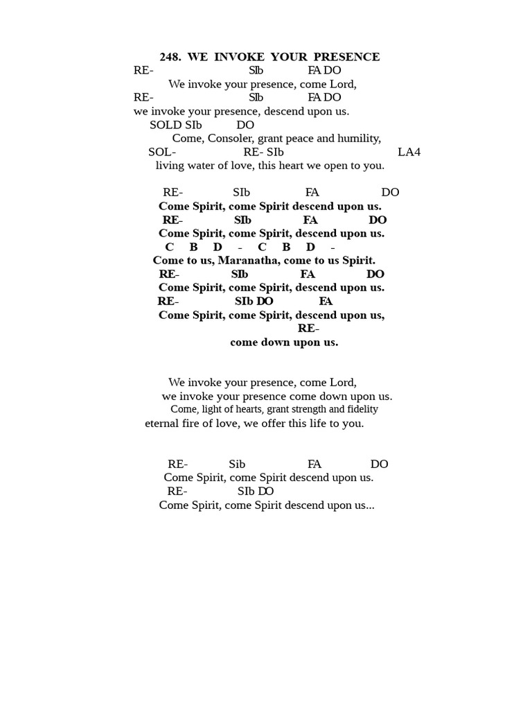Songs With Chords | PDF | God The Father | Glory (Religion)
