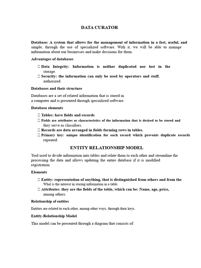 Data Curator | PDF | Databases | Database Index