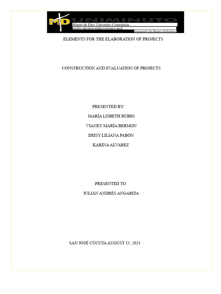 Project Planning and Evaluation Guide | PDF