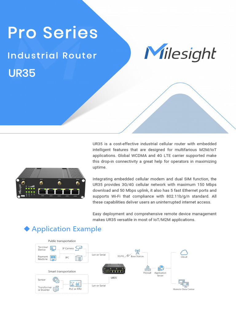 LTE Router Ur35 Datasheet en | PDF | Internet Protocols | Computer ...