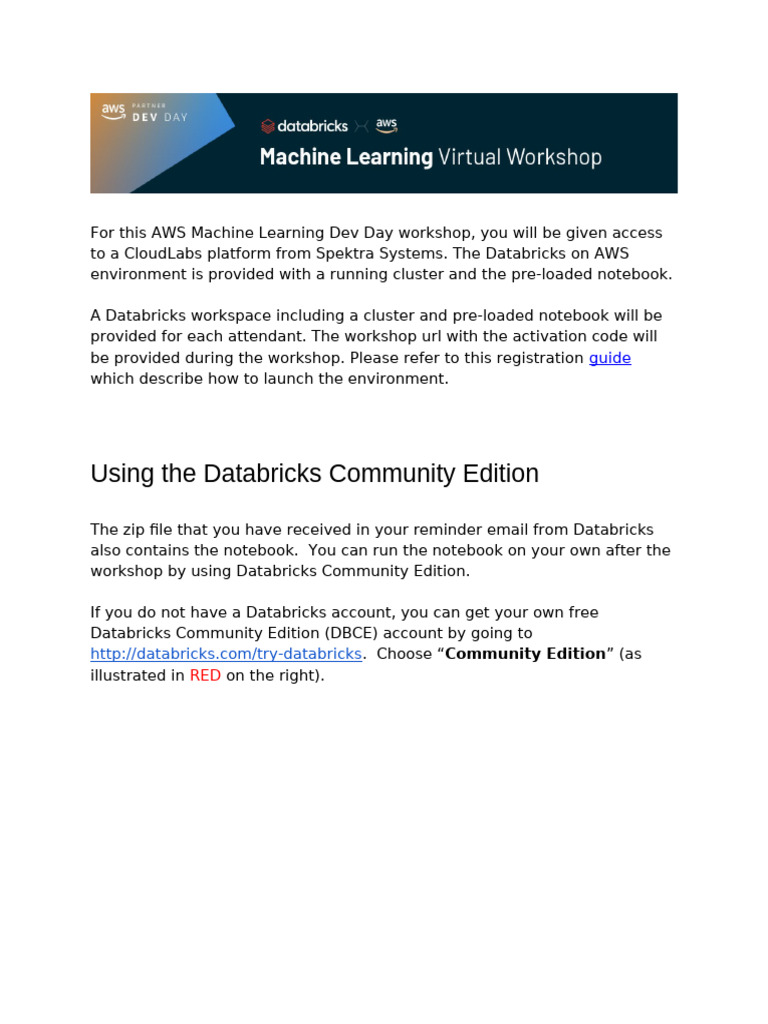 AWS ML DevDays - Hands-On Workshop | PDF