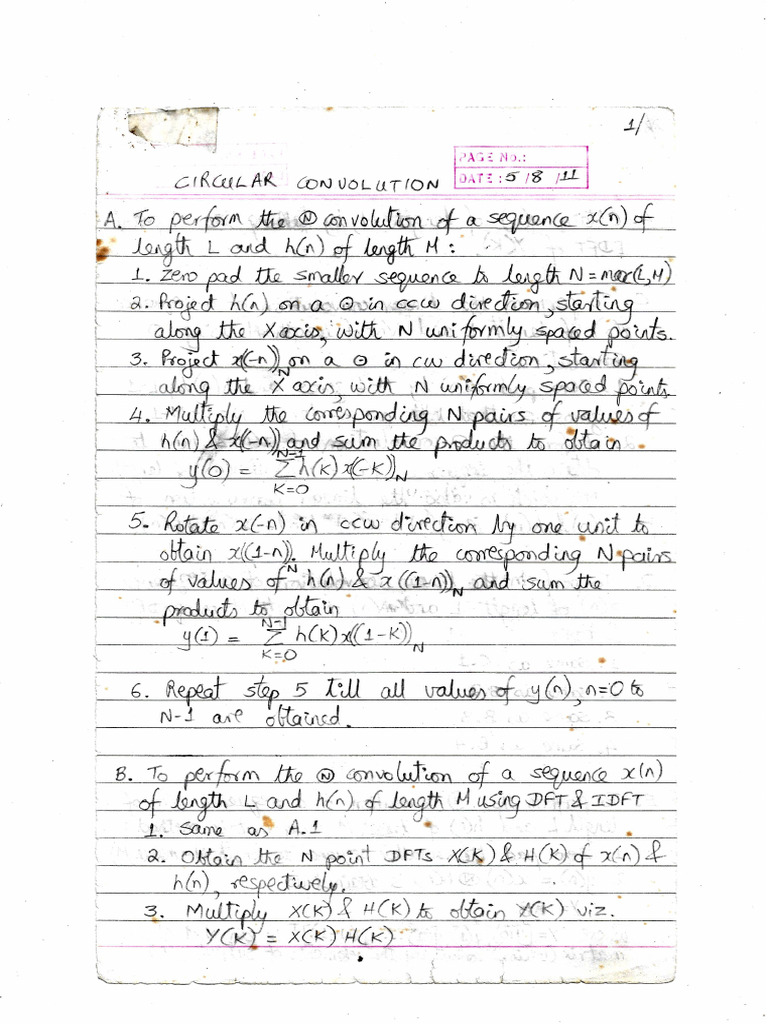 Circular Convolution Pdf