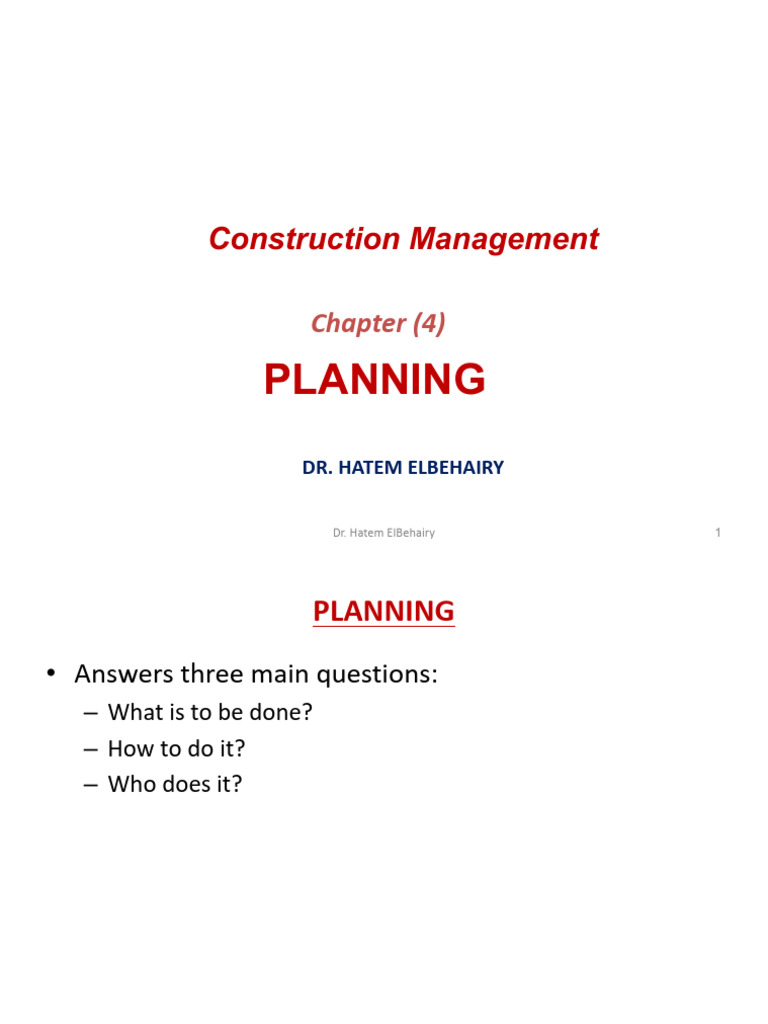 Construction Project Planning Guide | PDF | Information