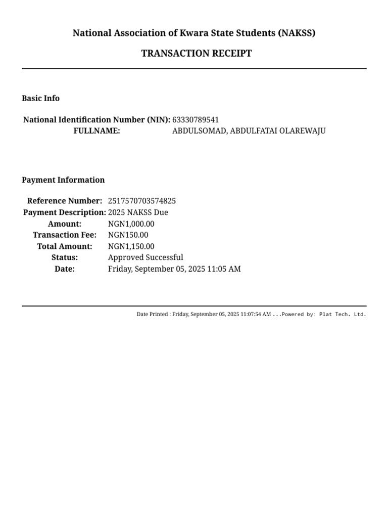 Nakz Recipt | PDF