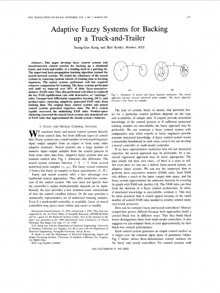 Adaptive Fuzzy and Neural Control Systems | PDF | Fuzzy Logic | Applied ...