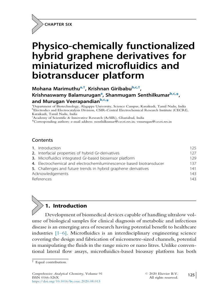 Miniaturized Microfluidics | PDF | Biosensor | Graphene