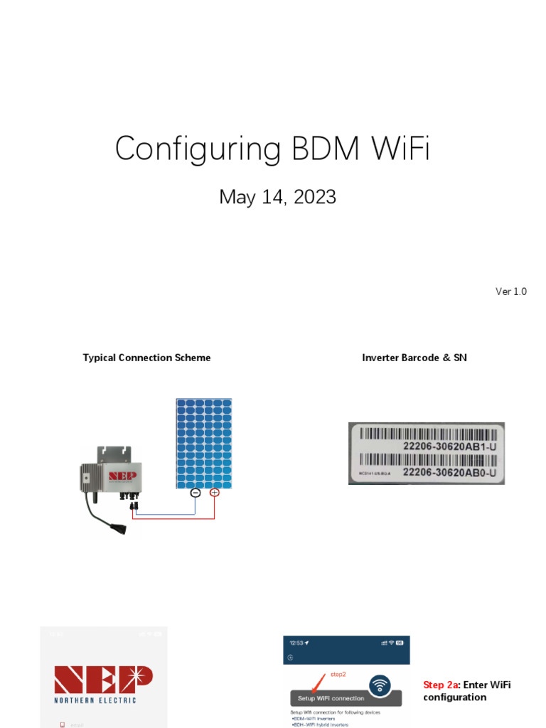 BDM WiFi Configuration Guide | PDF