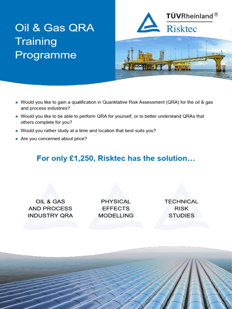 QRA Distance Learning for Oil & Gas | PDF | Risk | Risk Assessment