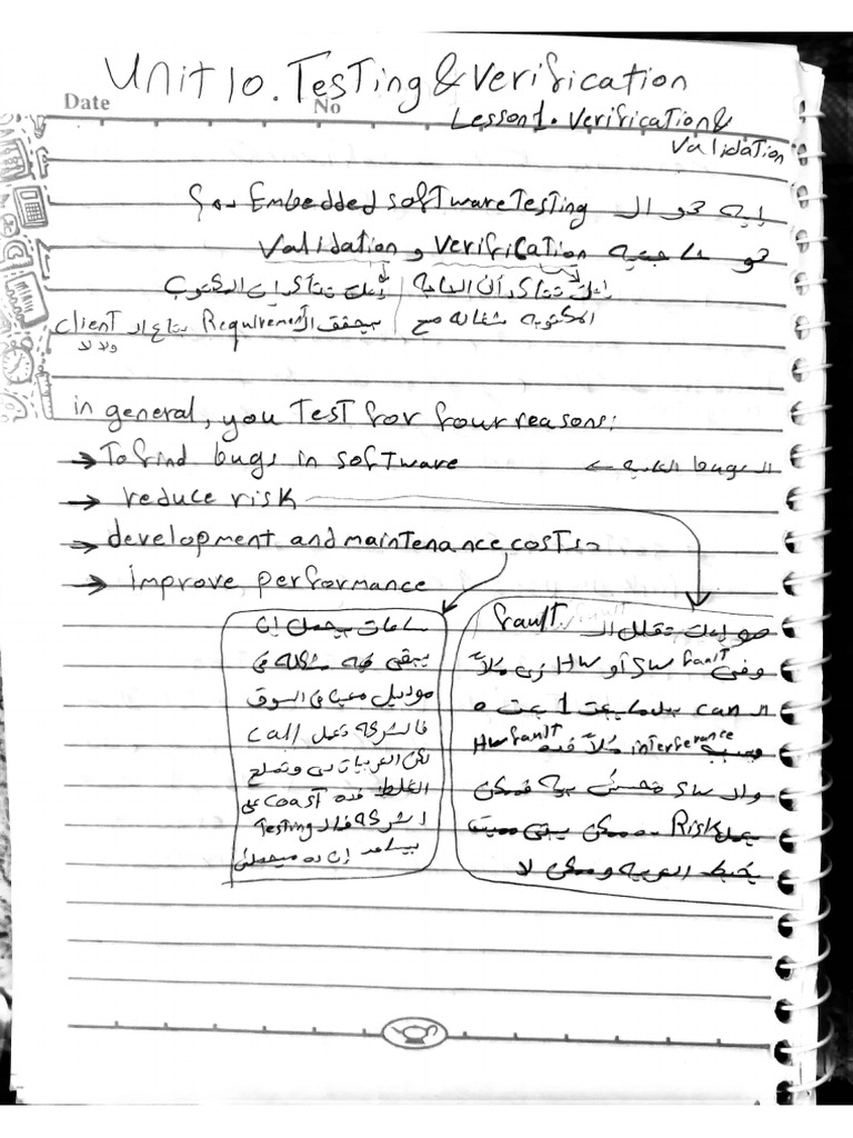 My Notes in Unit 10 Testing & Verifications | PDF