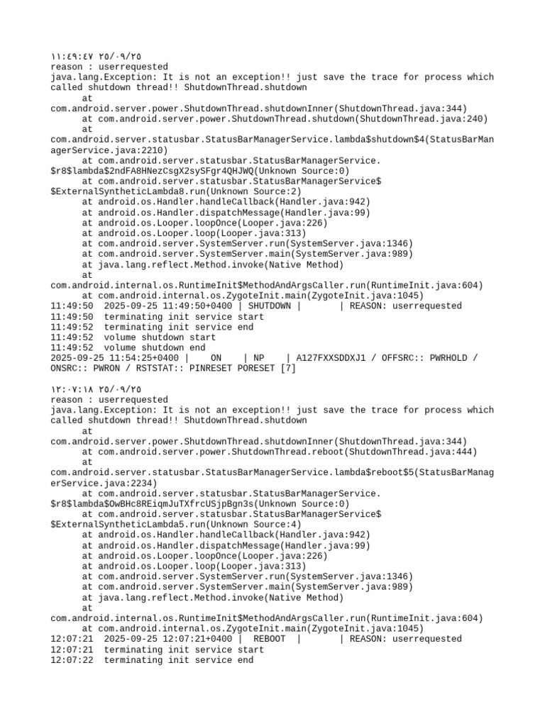 Android Shutdown and Reboot Logs | PDF | Embedded Linux Distributions ...