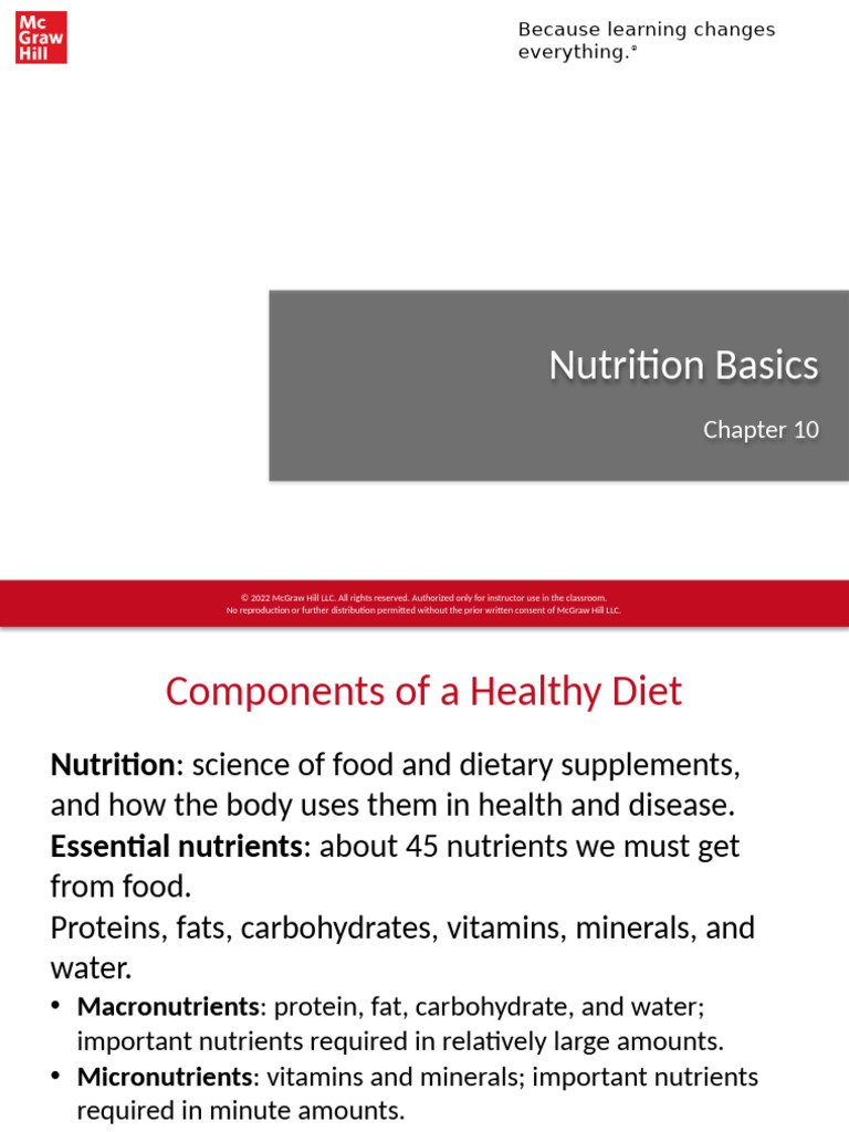 Nutrition Basics: Healthy Diet Essentials | PDF | Fat | Carbohydrates
