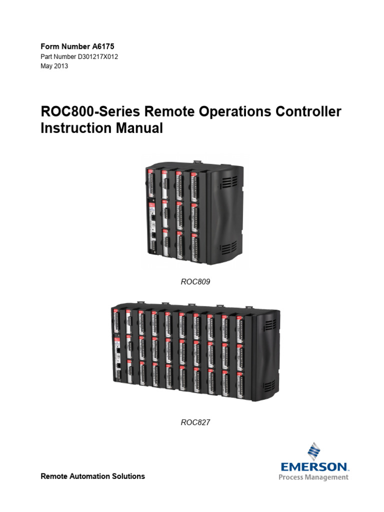 ROC800-Series Controller Manual | PDF | Programmable Logic Controller ...