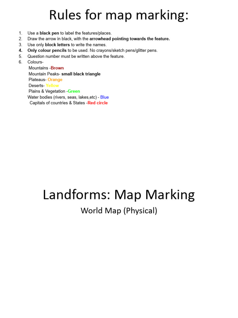 9th - Map Marking | PDF