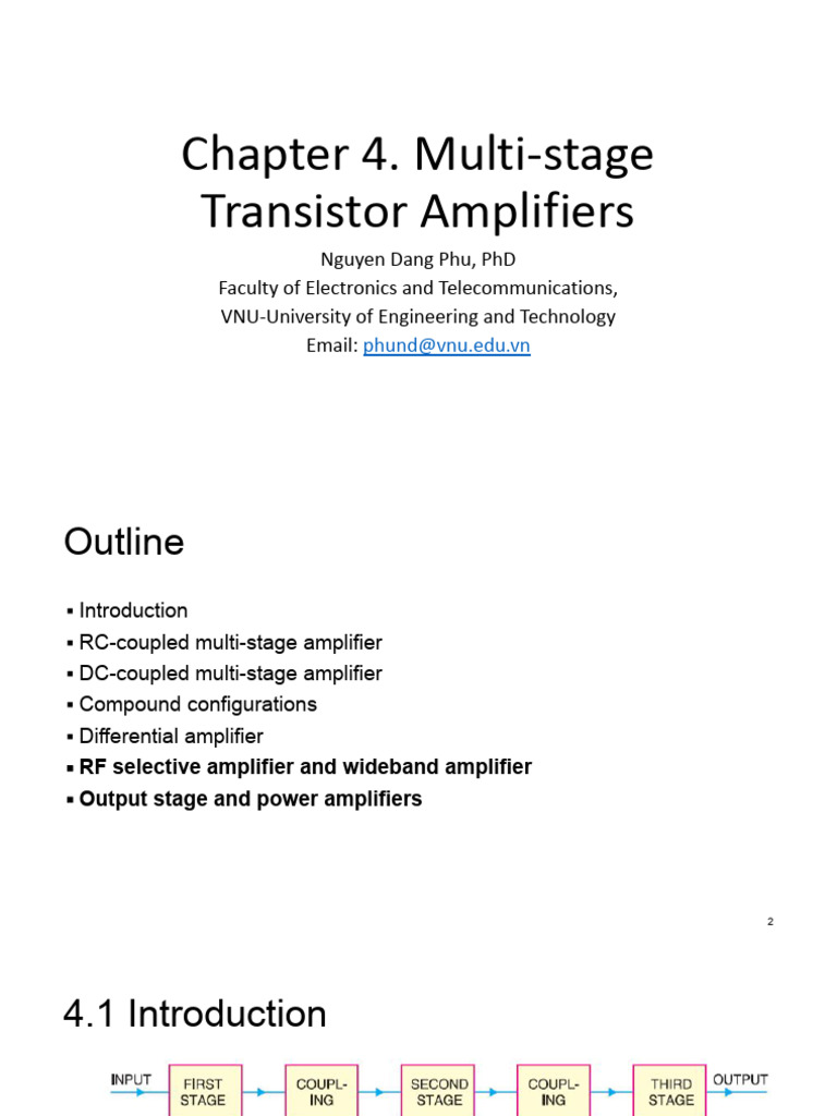 Multi-Stage Transistor Amplifiers Guide | PDF | Amplifier | Analog Circuits