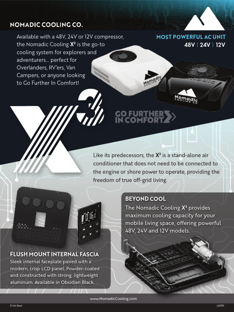 Nomadic Cooling X3 Air Conditioner | PDF | Machines | Motor Vehicle