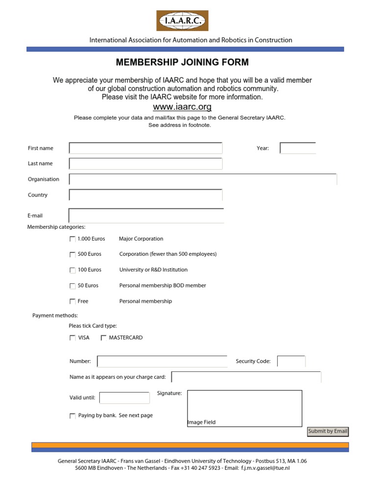 A Membership Form | PDF
