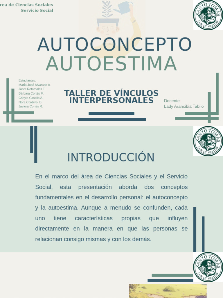 Autoconcepto y Autoestima: Claves Relacionales | PDF | Autoestima ...