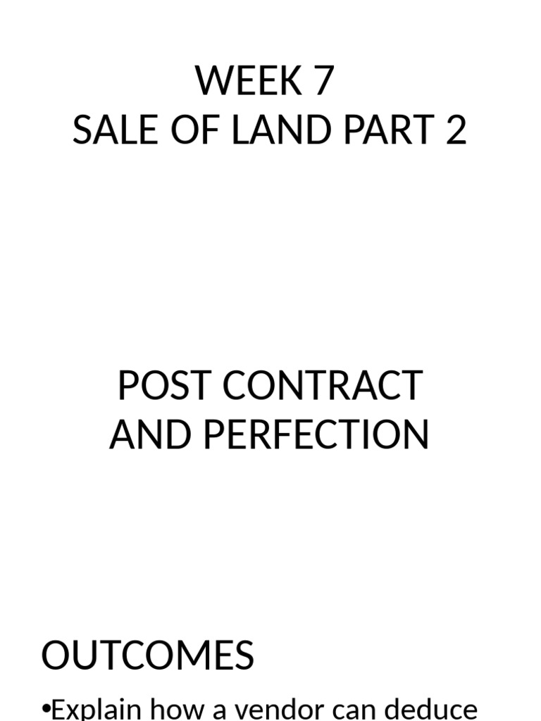 Sale of Land Part 2 | PDF | Mortgage Law | Conveyancing