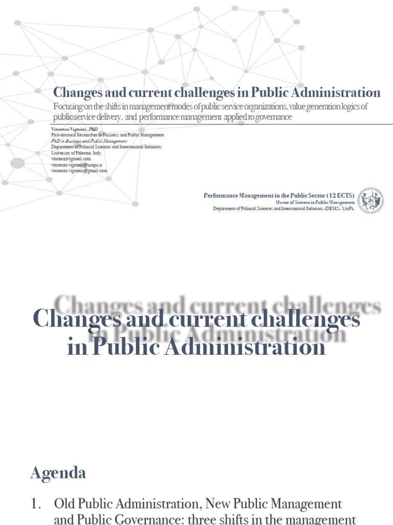 Challenges in Public Administration | PDF | Governance | System