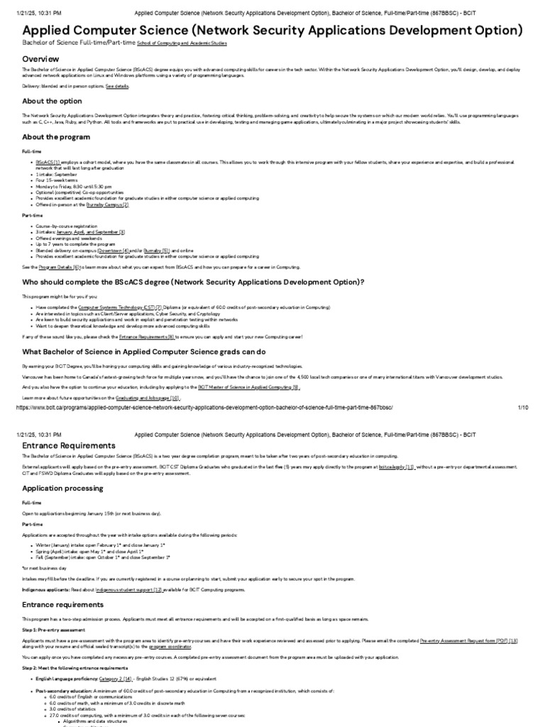 Network Security Applications Degree Overview | PDF | Tuition Payments ...