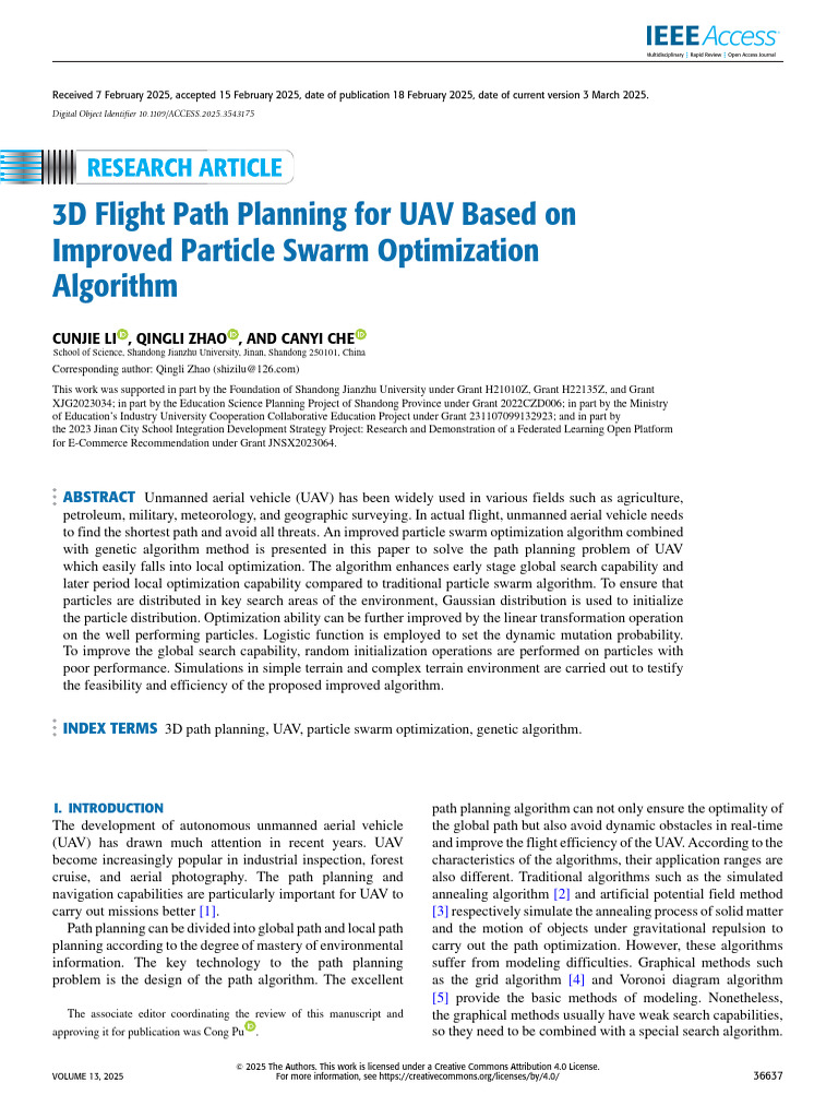 3D Flight Path Planning For UAV Based | PDF | Applied Mathematics