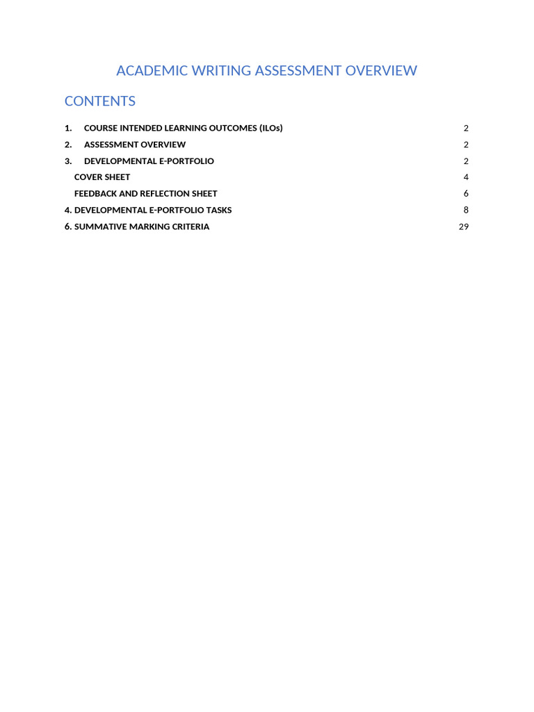 Academic Writing Assessment Guide | PDF | Syntax | Plagiarism