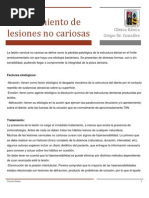 Tratamiento de Lesiones No Cariosas