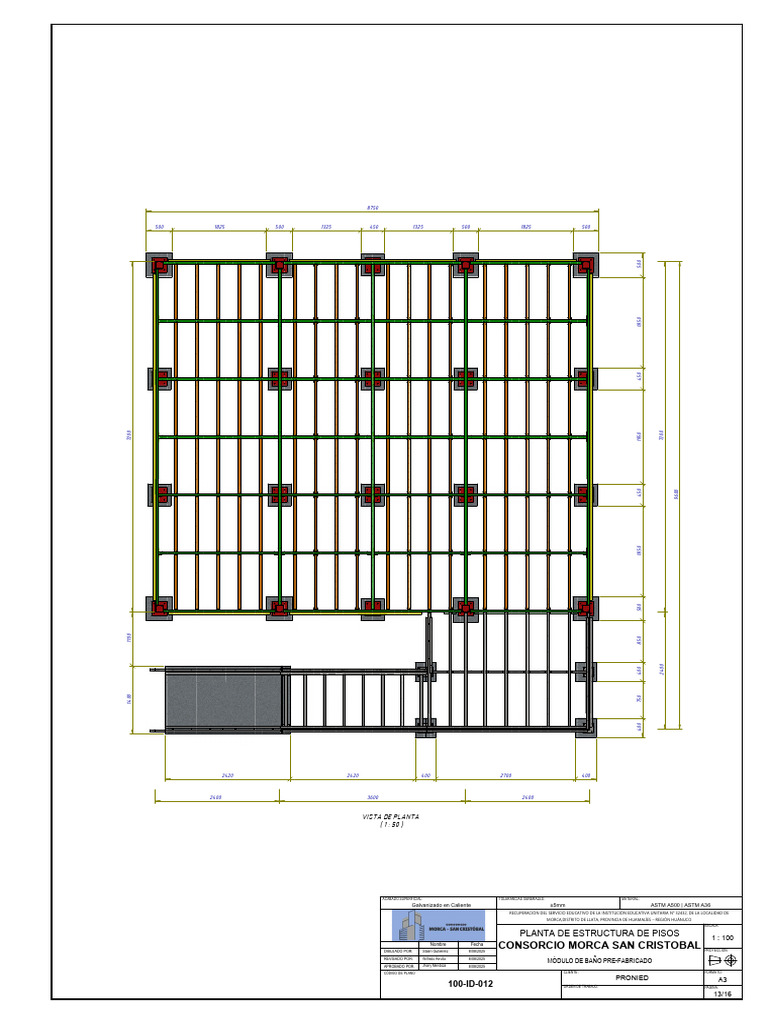 Plano Arquitectura de Modulo Aula | PDF | Sector secundario de la ...
