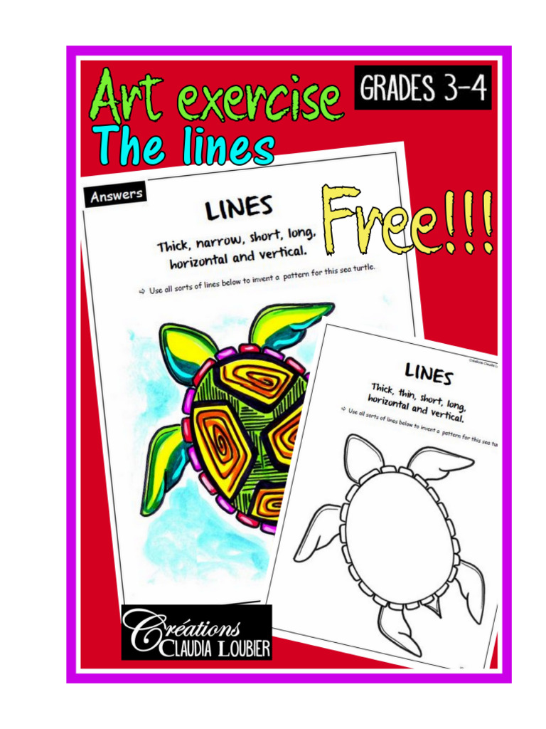 Sea Turtle Pattern Line Exercise | PDF
