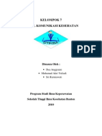 Model Komunikasi Kesehatan Berpokus Pada Transaksi Antara Propsional Kesehatan