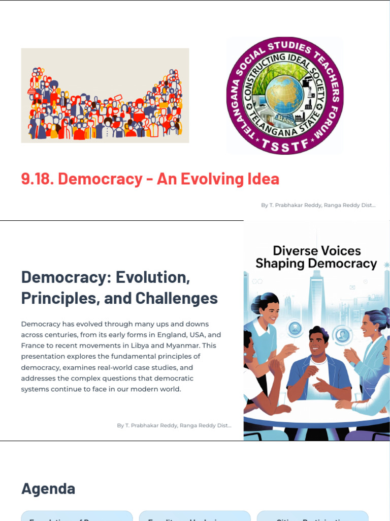 Evolution and Principles of Democracy | PDF | Democracy | Political ...