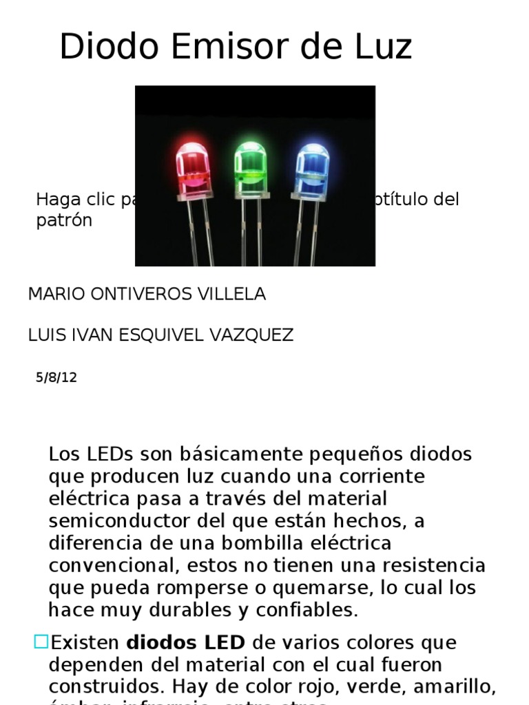 Leds | PDF | Diodo emisor de luz | Diodo