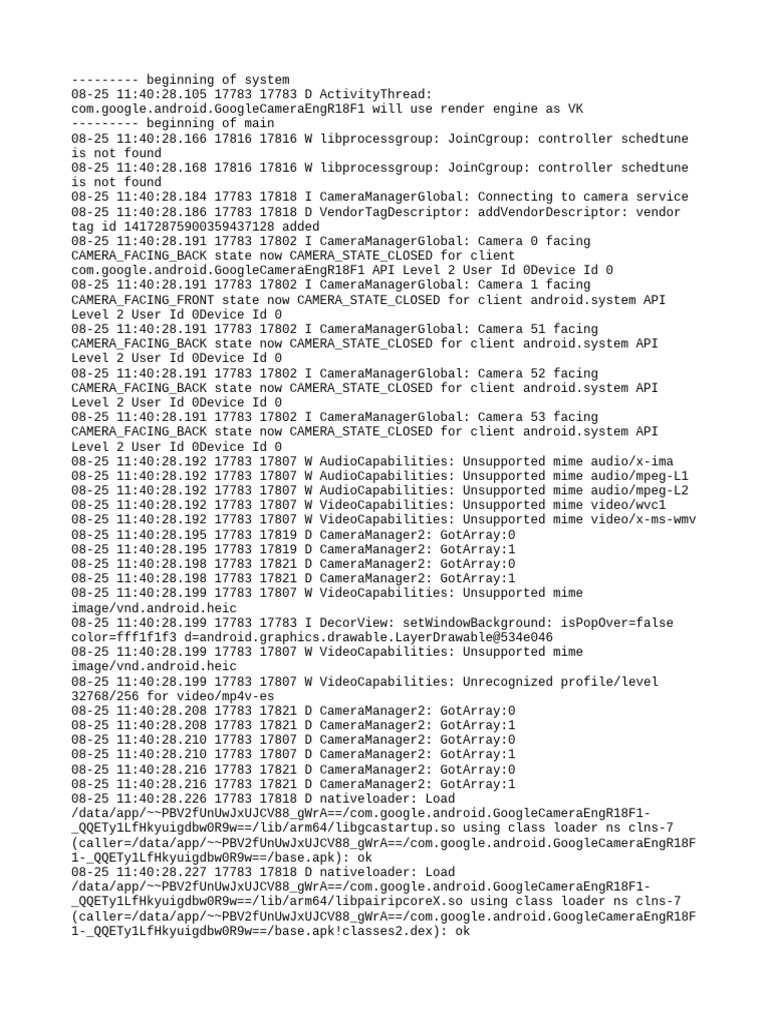 Google Camera Engine Log Analysis | PDF | Computer Programming | Computing
