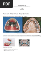 Mandibular Major Connectors Overview | PDF | Mouth | Dentistry